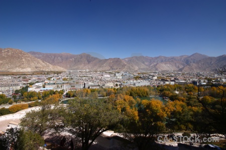 Mountain lhasa altitude building asia.