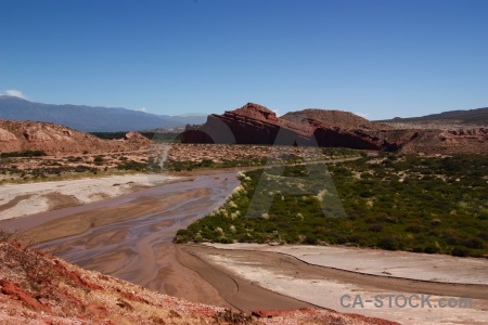 Mountain river argentina quebrada de cafayate grass.