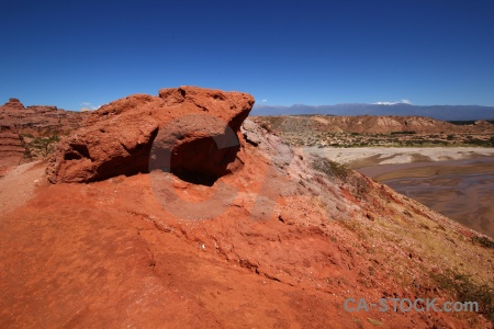 Mountain river landscape rock quebrada de las conchas.