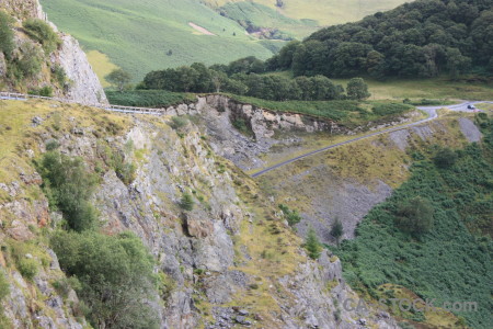 Mountain rock green landscape.