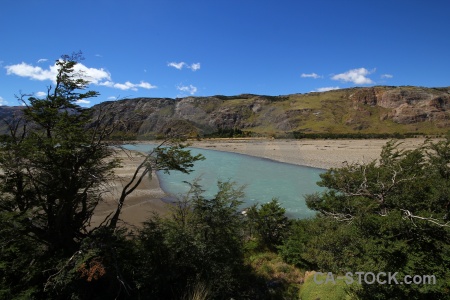 Mountain sky patagonia vueltas river south america.