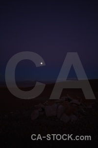 Mountain south america landscape moon andes.