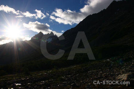 Mountain sun patagonia day 3 trek.