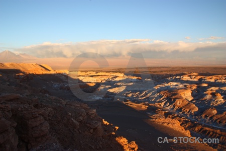 Mountain valle de la luna desert salt volcano.