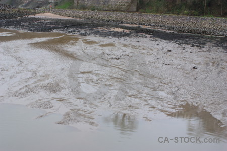 Mud sea water beach gray.