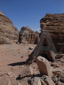 Nabataeans rock pillar asia ad deir.