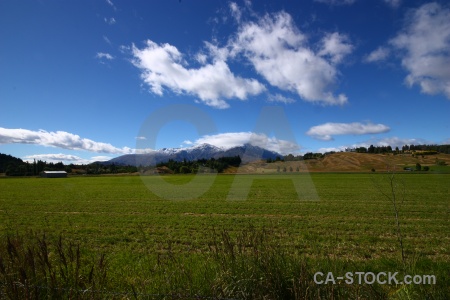 New zealand cloud mountain grass south island.