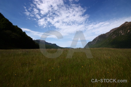 New zealand grass south island mountain sky.