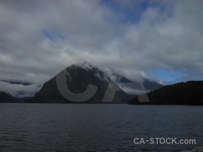 New zealand sky mountain fiord south island.