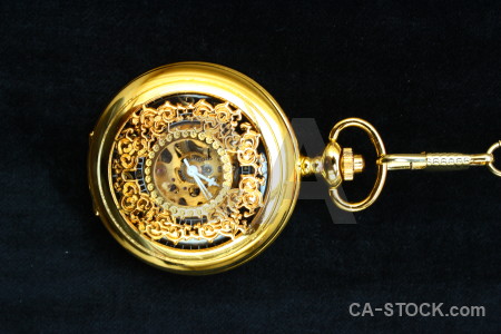 Object orange pocket watch black yellow.