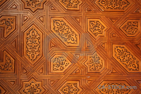 Orange brown la alhambra de granada pattern interior.