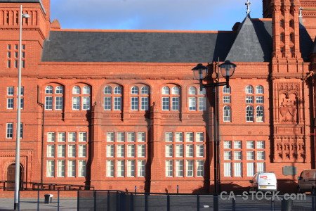 Orange building.