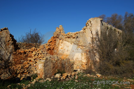 Orange ruin stone javea blue.