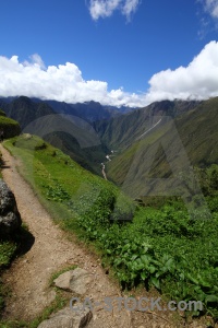 Path willkanuta river mountain grass cloud.