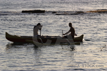 Person gray vehicle boat.