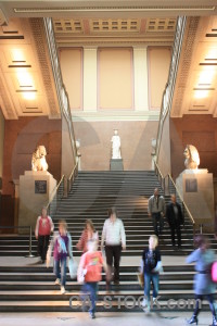 Person stair building interior step.