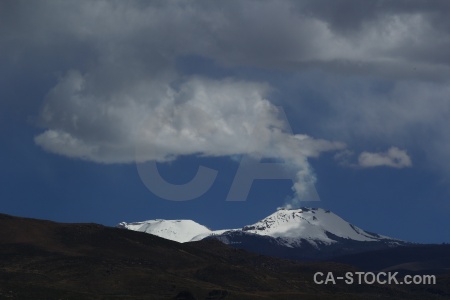 Peru landscape sabancaya altitude active.