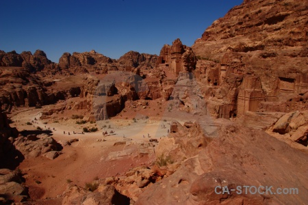 Petra nabataeans sky middle east cliff.