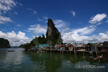 Phang nga bay sky sea cliff thailand.