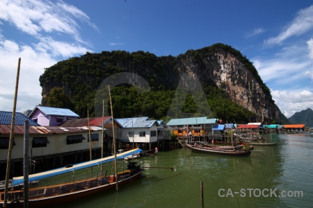 Phang nga bay stilts vehicle water koh panyee.