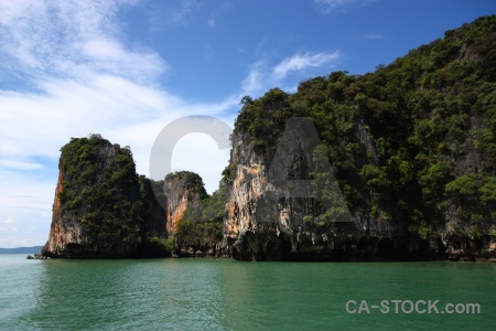 Phang nga bay tropical tree thailand water.