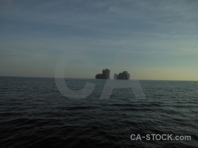 Phi phi island rock koh bida nok thailand asia.