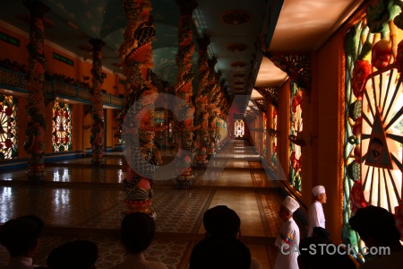 Pillar hall temple tay ninh holy see vietnam.