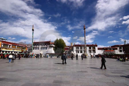 Pillar qokang monastery building buddhist jokhang.