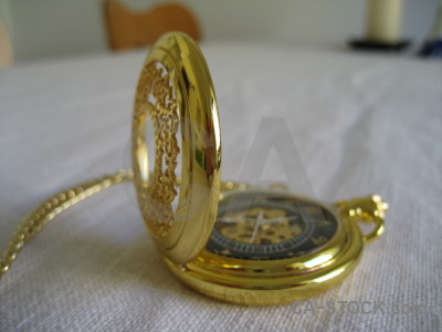 Pocket watch gray object.