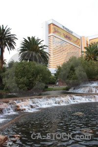 Pool waterfall white green fountain.