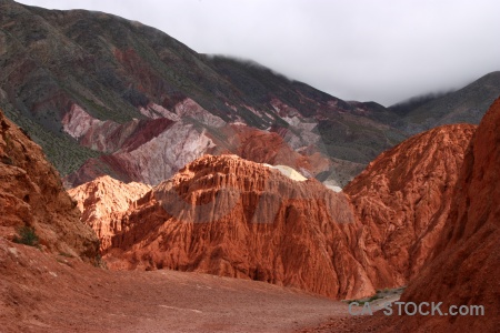 Purmamarca cliff cloud argentina cerro de los siete colores.