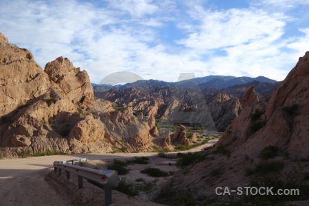 Quebrada de las flechas landscape calchaqui valley cloud argentina.