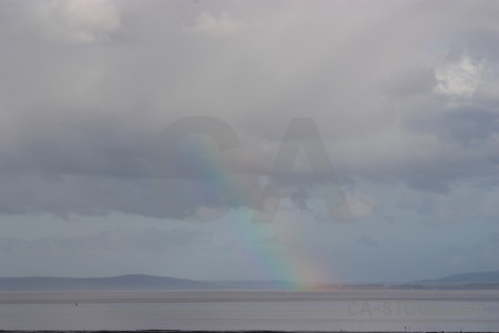 Rainbow gray sky cloud.