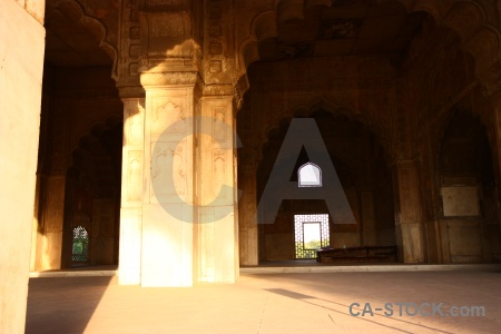 Red fort new delhi asia building archway.