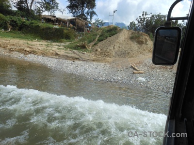 River asia stone sky wave.