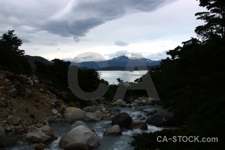 River torres del paine landscape lago nordenskjold south america.