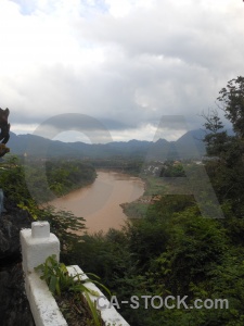 River unesco luang prabang nam khan mount phousi.