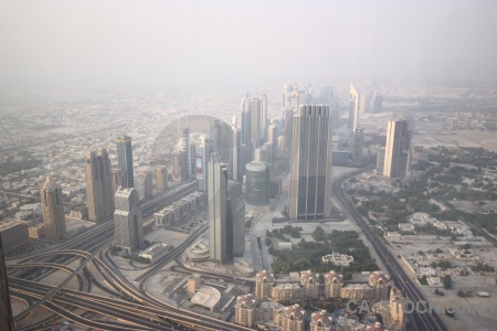 Road aerial city asia middle east.