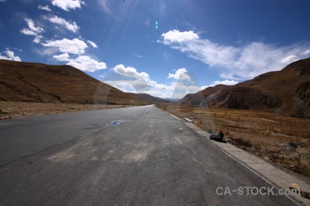 Road china mountain tibet altitude.