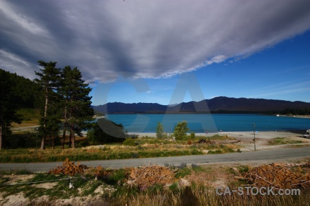 Road new zealand cloud lake tekapo landscape.