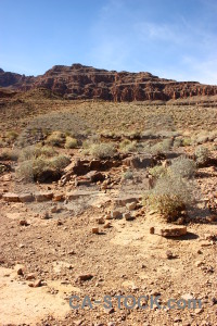 Rock brown blue landscape desert.