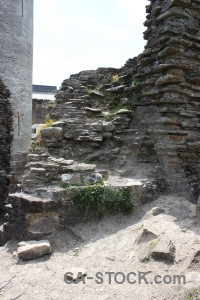 Rock cliff building white.