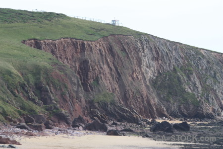 Rock cliff coast white.