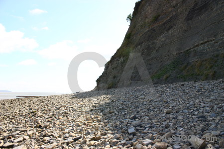 Rock cliff white.