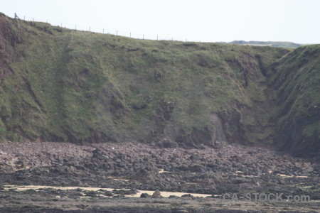 Rock cliff white gray coast.