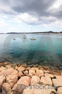 Rock cloud boat javea vehicle.