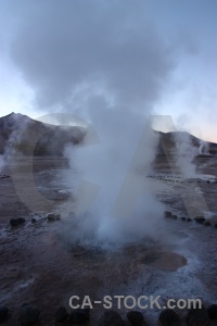 Rock geyser mountain atacama desert chile.