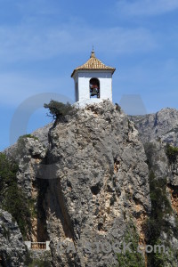 Rock guadalest europe spain blue.
