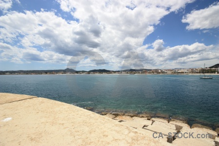 Rock javea cloud building boat.