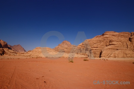 Rock middle east wadi rum jordan desert.